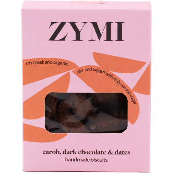 Zymi Organic Biscuits With Carob, Dark Chocolate & Dates 130g